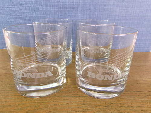 Honda motorcycle whiskey glass - honda,