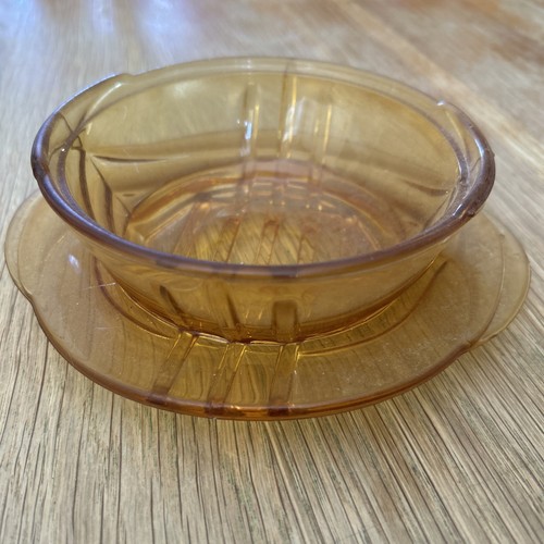 1930s art deco stolzle amber - deco,