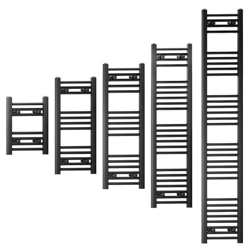Black ladder towel radiator - ladder,
