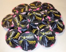 20 Harrah's New Orleans $100 Paulson Casino Poker Chip Louisiana Gaming Clay