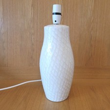 Vintage Table Lamp Parsons of Chesterfield Pottery 38cm Tall Cream & White 