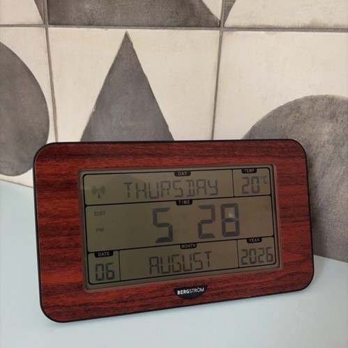 Retro clock and calendar desk - and,