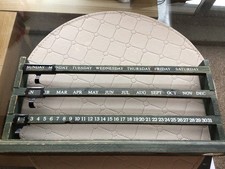 Wooden Perpetual Calendar - 12.5 x 5.75" - Good Condition