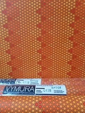 X2 1960s Vintage VYMURA ICI Wallpaper Rolls geometric Retro 70s Mcm vinyl orange