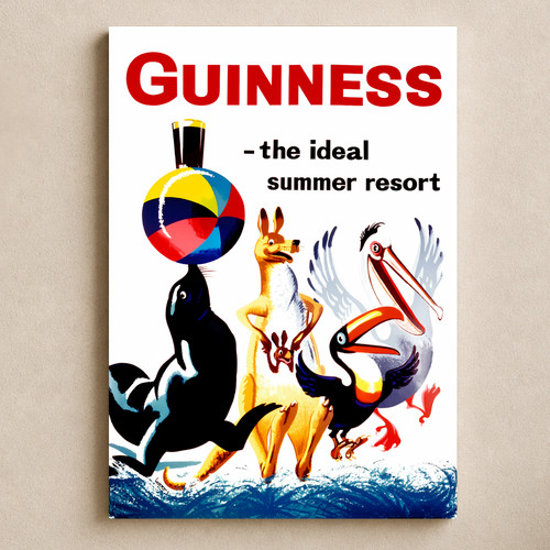 Guinness retro vintage - guinness, poster