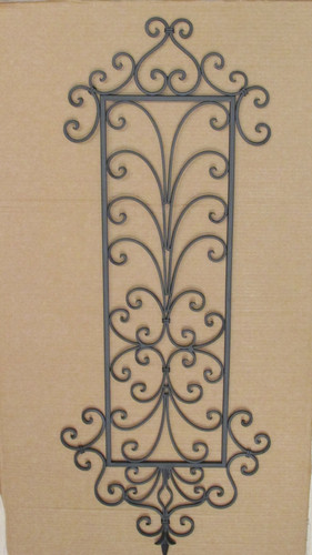 Black wrought iron scroll - iron,