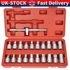 3/8" Oil Drain Sump Plug Key Socket Set Axel Removal Spanner Wrench Tool Kit Set