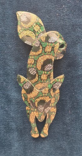 Lea stein fox brooch - lea, green