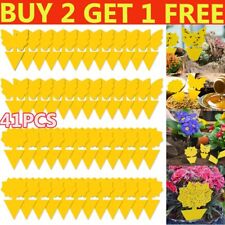41PCS Fruit Fly Traps Yellow Fungus Gnat Killer Double-sided Sticky Fruit Fly