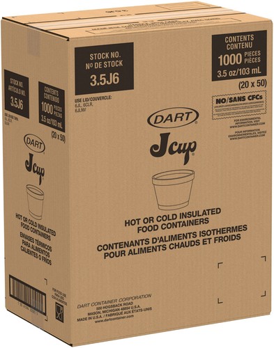 Dart 5j6 foam food container - 3.5j6,
