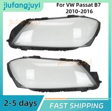 Pair Headlight Lens  For VW Passat B7 2010-2016 Headlamp Cover L+R UK