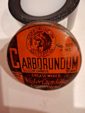 Vintage carborundum valve grinding paste No. 355 Fine in a round tin