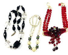 vintage glass beads necklaces