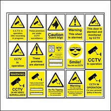 CTBP1 Security / CCTV / Monitoring / Warning / Guard Dogs / Alarmed Signs