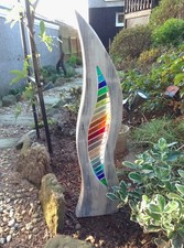 Stained Glass Garden Sculpture