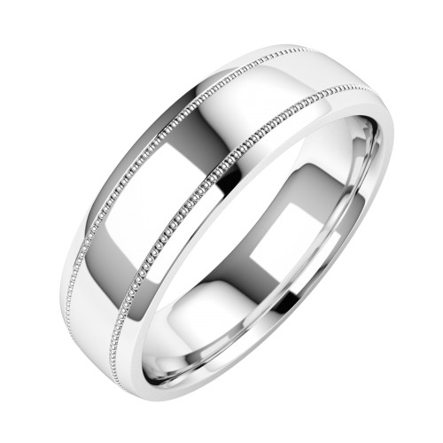 Mens wedding band platinum - platinum, 6mm