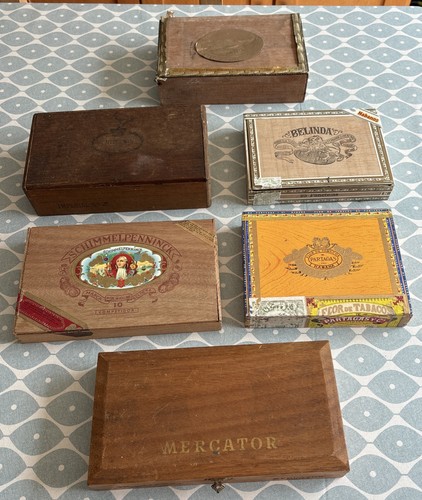 Vintage cigar boxes - vintage,