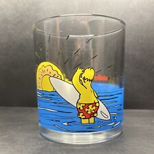 Vintage 2000 The Simpsons Homer Surfing & Doughnut Sun Drinking Glass Nutella