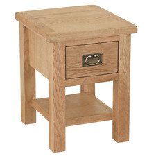 Baysdale Rustic Oak Lamp Table