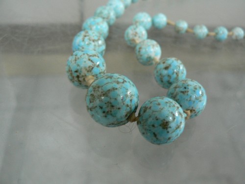 Vintage slag glass beads - vintage,