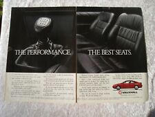 VAUXHALL CALIBRA TURBO 4 X 4 RANGE POSTER ADVERT READY FRAME A4 X2 SIZE C