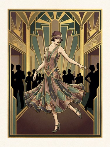 Art deco lady - deco, glamour