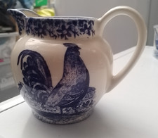 Moorland Chelsea Works Burslem Spongeware  ~ Cockerel ~ Jug