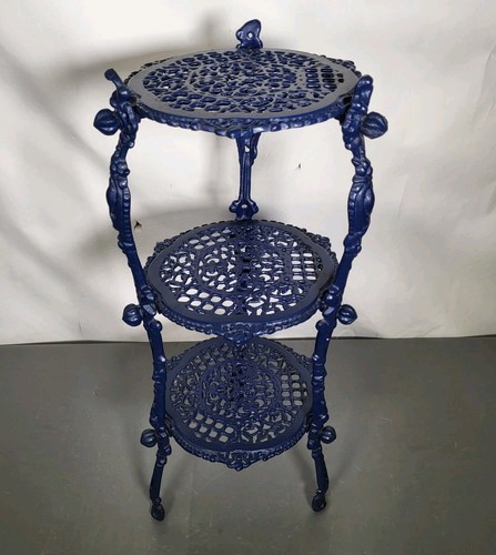Vintage cast iron tier table - cast,