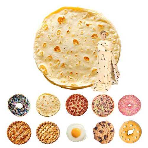 Food themed blanket donut - food,