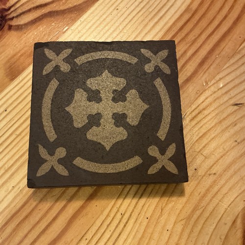 Reclaimed encaustic floor - floor, tile
