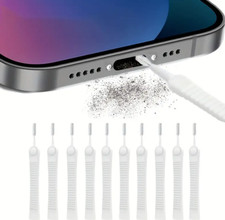 10pcs Charging Port Dust Plug Kit Cleaning brushes for iPhone, Samsung, USB