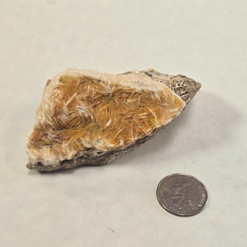 Golden stilbite crystal spray - stilbite,