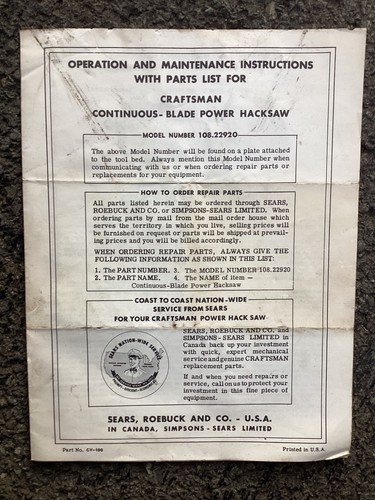 Original vintage sears - sears, roebuck