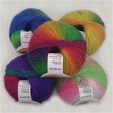 50g Gradient Color Crochet Yarn Soft Cotton Wool Hand Knitting Yarns Craft DIY