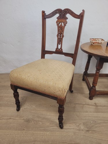 Edwardian nursing chair carved - edwardian,