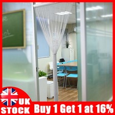 Aluminium Door Fly Screen Metal Chain Curtain Insect Pest Blinds 215cm x 90cm UK