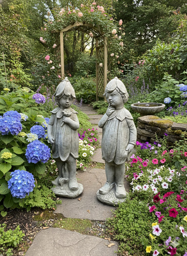 Garden bluebell girl and - garden,