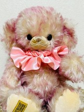 Merrythought Cheeky Yes No Edition Pink Tipped Mohair Teddy Bear