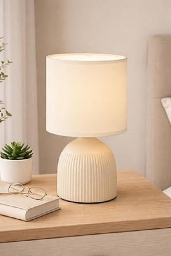 Mini ribbed bedside lamp - ribbed,