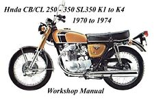 HONDA CB/CL 250 - 350 SL350 K1 to K4 1970 to 1974 WORKSHOP MANUAL - PDF Files
