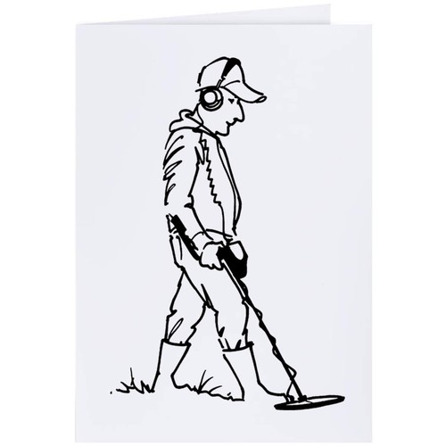 Metal detector man greeting - detector, man'