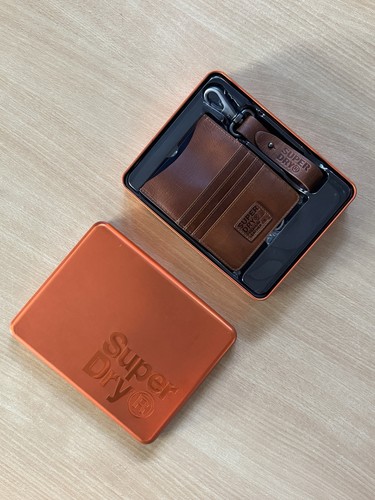 Superdry leather travel wallet - leather,