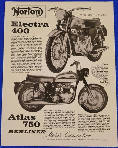 1963 norton electra 400 - norton,