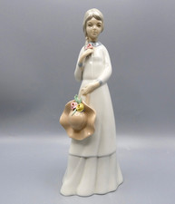 Vintage Miquel Requena Porcelain Girl Figurine Spain 24cm Lladro Style - VGC