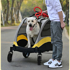Oversized Large Dog Stroller Dual Door Pet Jogger Trolley Carrier Animal Outdoor