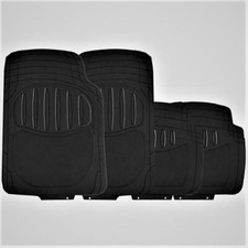 BLACK Rubber/Carpet Set of 4 Heavy Duty Mats fits Classic (F) RM400