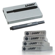 Lamy T10 Black Fountain Pen Ink Cartridges (4 Packs) 20 Cartridges - Uk Seller