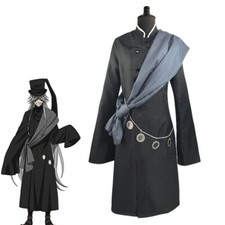 Black Butler Kuroshitsuji Undertaker Cosplay Costume Halloween Uniform HatOutfit
