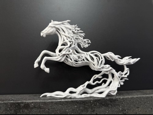 Stone effect horse figure - effect,