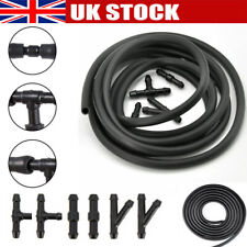 Black Rubber Windscreen Wiper Washer Jet Tube Pipe Hose 200cm with connectors